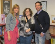 Ty King, me (Lena Coakley, and my agent, Steven Malk